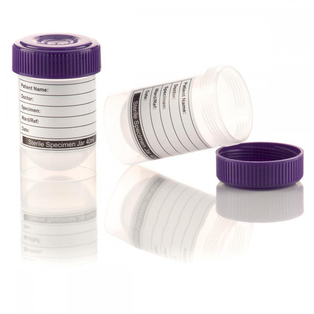 LABOCARE Universal Specimen Containers, Sterile, 40ml Labelled