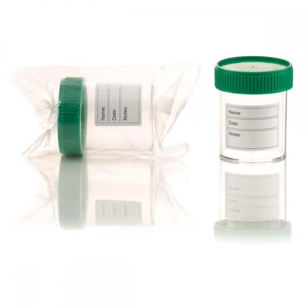 LABOCARE Universal Specimen Containers, Sterile, 60ml Labelled